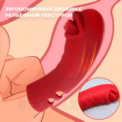 Қосымша ынталандырумен саусаққа арналған силикон вибраторы от sex shop Extaz фото 2