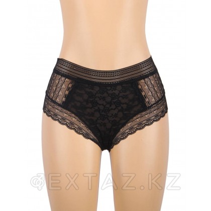 Бразилиялық Floral Lace қара Трусики (M-L өлшемі) от sex shop Extaz фото 4