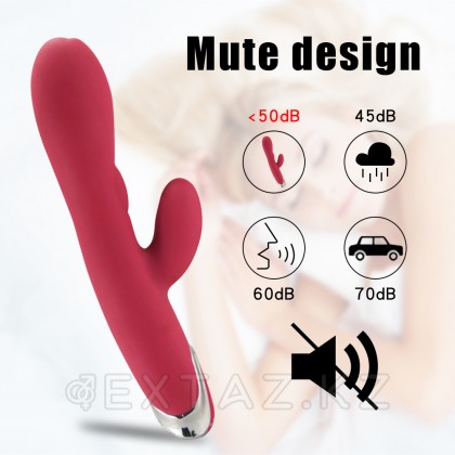 Вибратор с клиторальным стимулятором  Enchanted Bunny красный от sex shop Extaz фото 2