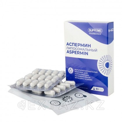 Аспермин капсулалары Supreme PHARMATECH n462 30 дана. от sex shop Extaz фото 7