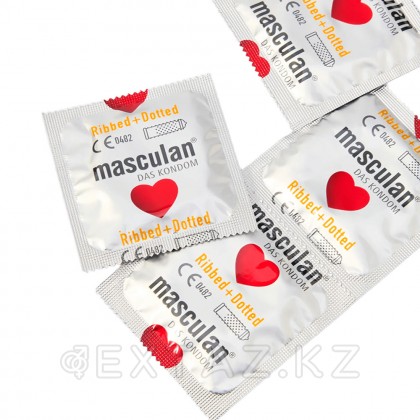 Masculan Ribbed + Dotted презервативтері, сақиналары мен безеулері бар, №21 от sex shop Extaz фото 4