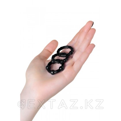 Набор колец TOYFA A-toys черные от sex shop Extaz фото 3