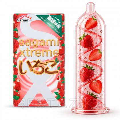 Sagami Xtreme strawberry презервативтері 10 дана. от sex shop Extaz