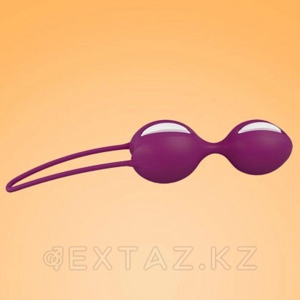 Қынаптық шарлар Fun factory SMARTBALLS DUO, күлгін-ақ от sex shop Extaz фото 2