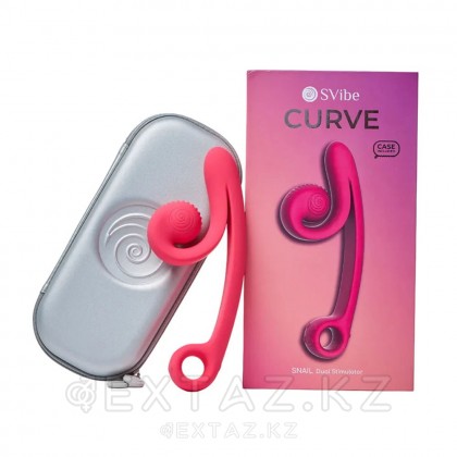 Svibe Snail CURVE Қос ынталандыру вибраторы қызғылт от sex shop Extaz фото 4