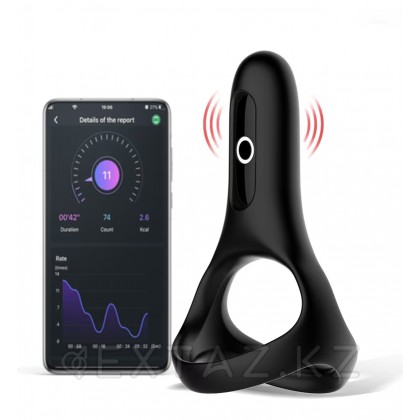 Magic Motion компаниясының Rise Қос эрекциялық сақинасы қара от sex shop Extaz