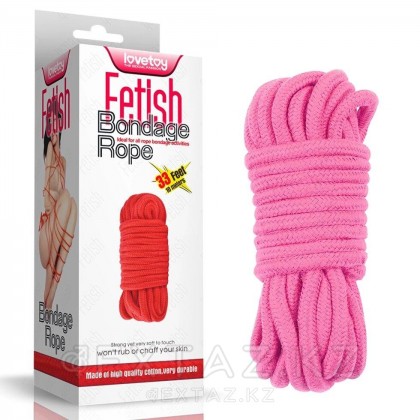 Бондажға арналған арқан - 10 М. (Қызғылт) от sex shop Extaz фото 2