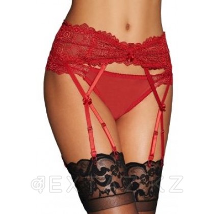 Красный пояс для чулок, размер L от sex shop Extaz