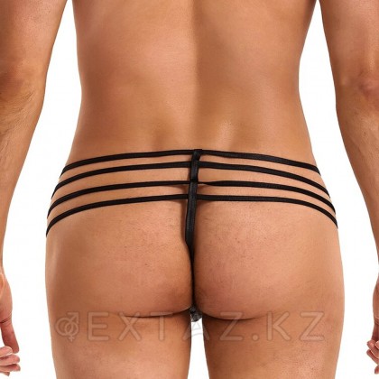 Кожаные мужские стринги Ohyeah Zipper Black, на молнии со стрепами, XL - extaz.kz фото 3 Ohyeah Zipper Black былғары ерлер жіптері, сыдырма сыдырма, XL от sex shop Extaz фото 3