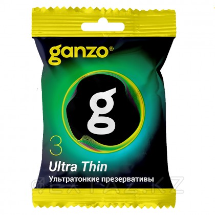 Презервативтер ультра жұқа Ganzo Ultra Thin, пакетте 3 дана. от sex shop Extaz