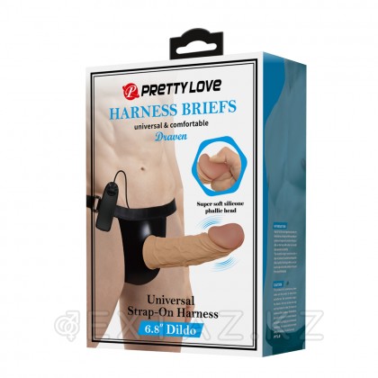 Страпон Draven с вибрацией (17,5*3,7 см) от sex shop Extaz фото 12