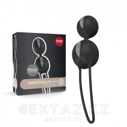 Қынаптық шарлар Fun factory SMARTBALLS DUO, қара-сұр от sex shop Extaz фото 2