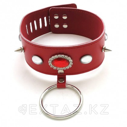 Ошейник красный с камнями от sex shop Extaz