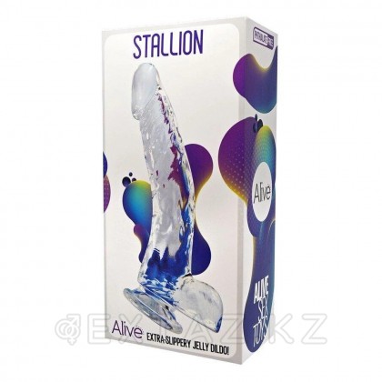 Stallion dildo ұсынылды тірі мөлдір (22 * 3,5 см.) от sex shop Extaz фото 5