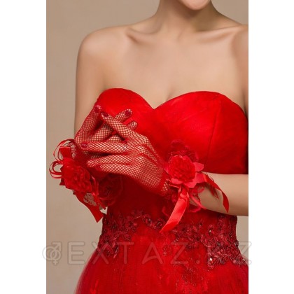 Перчатки с бантом красные от sex shop Extaz