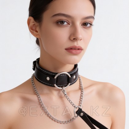 Жұмсақ шынайы былғарыдан жасалған шокер жағасы от sex shop Extaz фото 3