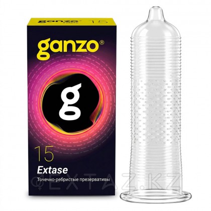 Ganzo Extase презервативтері, нүктелі қабырға, 15 дана от sex shop Extaz