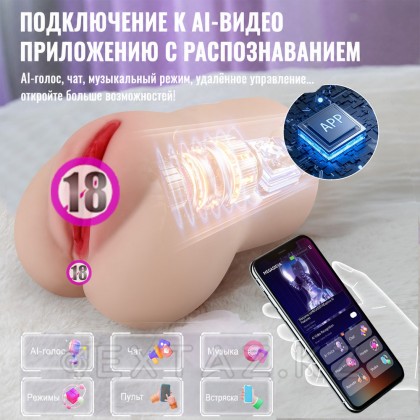 Eliza қосымшасына қосылған Мастурбатор-вагина (діріл+үйкеліс) от sex shop Extaz фото 10