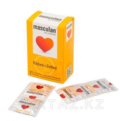 Masculan Ribbed + Dotted презервативтері, сақиналары мен безеулері бар, №21 от sex shop Extaz фото 3