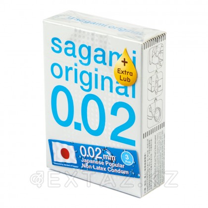 Презервативтер SAGAMI 0iginal 002 extra LUB полиуретанды 3 дана. от sex shop Extaz
