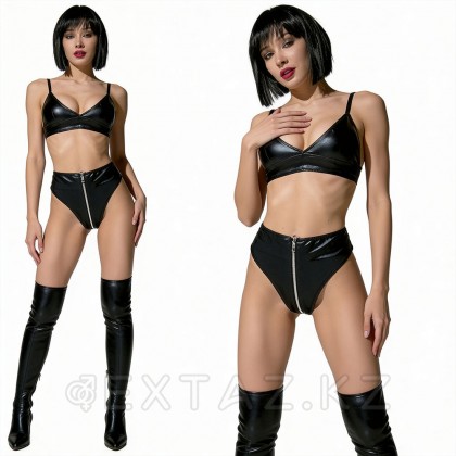 Жинақ: le frivole my Shadow, wet look, L-XL сыдырма көкірекше және трусики от sex shop Extaz фото 9
