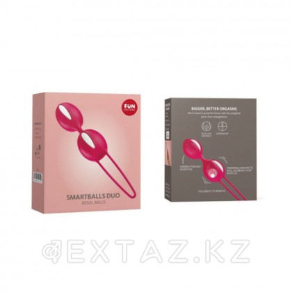 Қынаптық шарлар Fun factory SMARTBALLS DUO, қызыл-ақ от sex shop Extaz фото 4