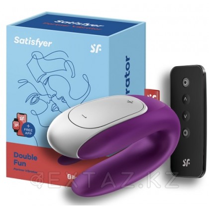 Satisfyer double Fun Violet ақылды жұп вибраторы от sex shop Extaz фото 6