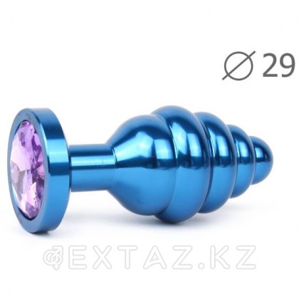 Втулка анальная Blue PLUG SMALL көк, ашық күлгін кристалл от sex shop Extaz
