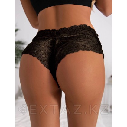 Жоғары қара шілтерлі трусики (3XL-4XL) от sex shop Extaz фото 3