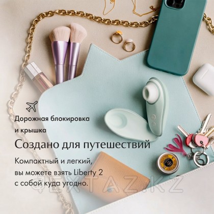 Womanizer Liberty 2 байланыссыз клиторальды стимулятор, сұр-жасыл от sex shop Extaz фото 13