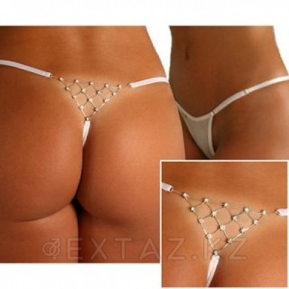 Сексуальные стринги с узором из страз от sex shop Extaz