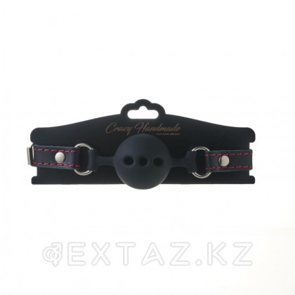 Қара белдіктермен және қарама-қарсы тігіспен 4.5 см гаг от sex shop Extaz фото 4