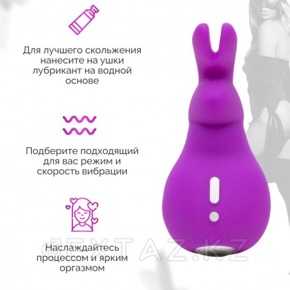 Бақытты қоян шағын құлақ клиторальды вибратор күлгін от sex shop Extaz фото 3