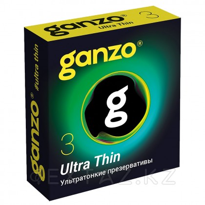 Презервативтер ультра жұқа Ganzo Ultra Thin Black Edition, 3 дана. от sex shop Extaz