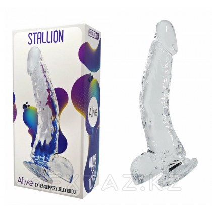Stallion dildo ұсынылды тірі мөлдір (22 * 3,5 см.) от sex shop Extaz фото 3