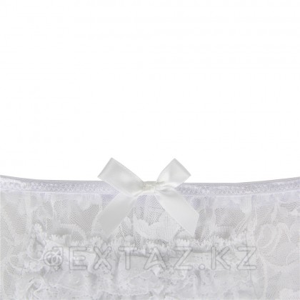 Трусики белые кружевные с доступом (5XL) от sex shop Extaz фото 3