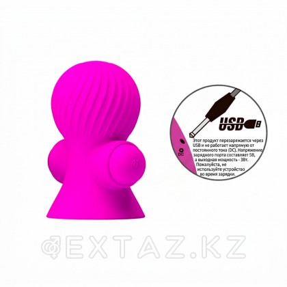 Дірілмен емізік стимуляторы (2 дана) күлгін от sex shop Extaz фото 8