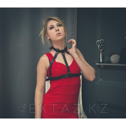 Кожаная портупея на грудь от sex shop Extaz