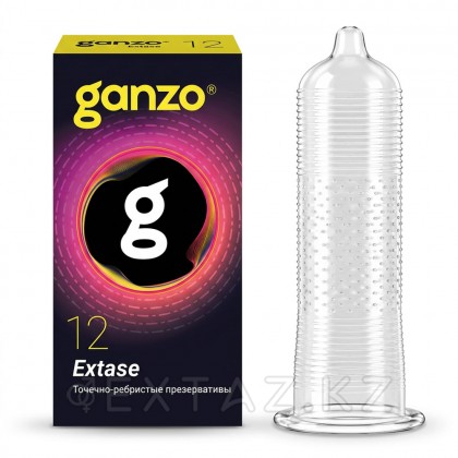 Ganzo Extase 12 дана нүктелі қырлы презервативтер. от sex shop Extaz
