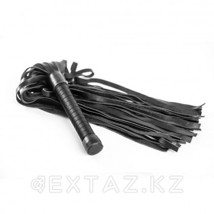 Сатин тұтқасы бар шынайы былғары кірпік қара романтикалық Арсенал от sex shop Extaz фото 2