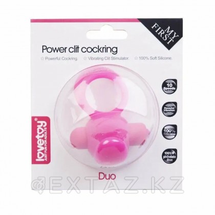 Power duo clit cockring эрекциялық діріл сақинасы (қызғылт) от sex shop Extaz фото 3