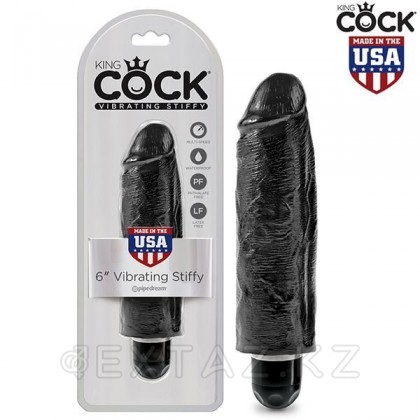 PipeDream King Cock 6''Vibrating Stiffy Вибратор черный от sex shop Extaz фото 4