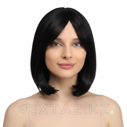 Жарылысы бар жасанды Парик, 30 см. қара от sex shop Extaz