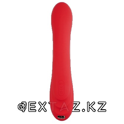 Қос стимуляциялы иілгіш вибратор, қызыл от sex shop Extaz фото 4