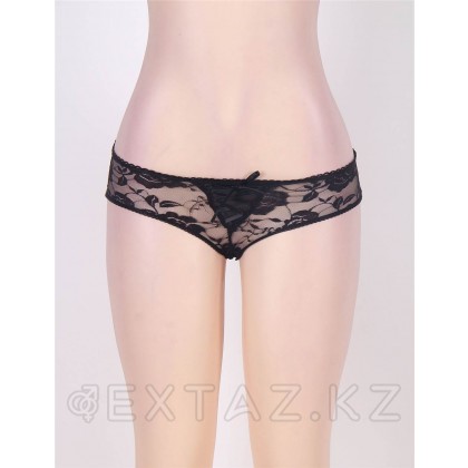 Қара шілтерлі Трусики (өлшемі 3XL-4XL) от sex shop Extaz фото 4