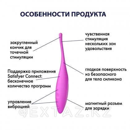 Satisfyer twirling Joy Fuchsia клиторлық вибраторы от sex shop Extaz фото 4