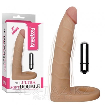 Ultra Soft дірілі бар қос енуге арналған дилдо қондырмасы (17,8*3) от sex shop Extaz фото 5