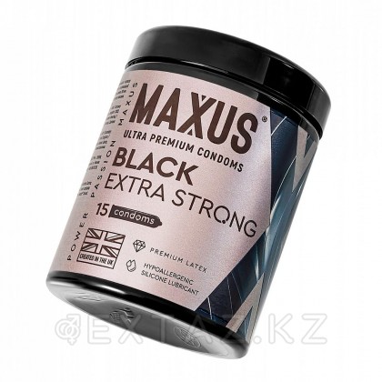 MAXUS Extra Strong презервативтері, қалыңдатылған, қара, 15 дана от sex shop Extaz фото 2