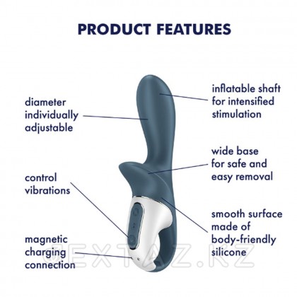 Надувной анальный вибратор Satisfyer Air Pump Booty 2 - extaz.kz фото 6 Satisfyer Air Pump Booty 2 үрлемелі анальды вибратор от sex shop Extaz фото 6