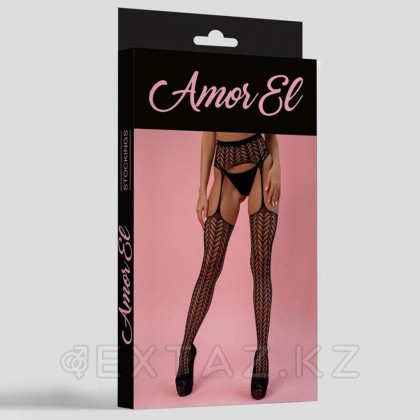 Cordova белбеуі бар шұлықтар (S / L) Қара от sex shop Extaz фото 3